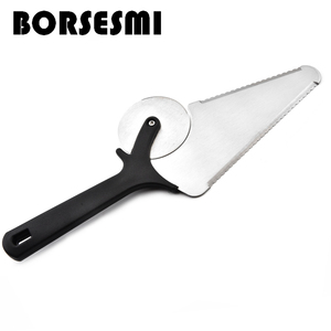 Creativo Multi funzione 2 in 1 pala per pizza in acciaio inox taglia pizza coltello rullo - Product Image 2