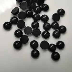 Wholesale Natural Agate Stone Cabochon 6mm Black Gemstone