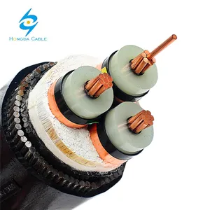 3.6/6 kv الجهد المتوسط 3 النواة مرنة النحاس XLPE تحت الأرض المدرعة كابلات كهرباء