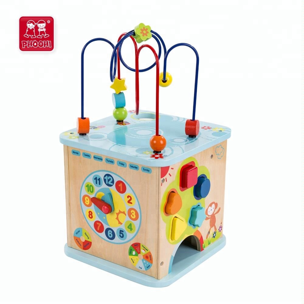 Образования детей многофункциональные детские большие деревянные Детские активность cube для малышей 2 +