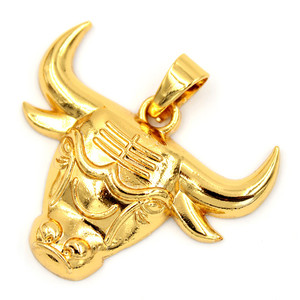 <span class=keywords><strong>Pendentif</strong></span> de tête de taureau, bijoux épicés de haute qualité, bon marché, animal en or, hip hop, avec <span class=keywords><strong>diamant</strong></span>, pour hommes - Product Image 2