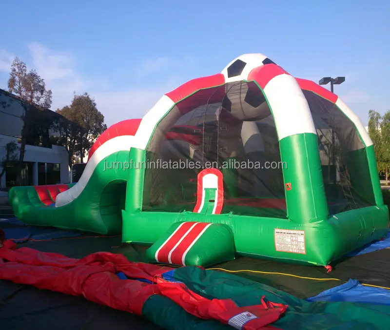 Giá Tốt Chất Lượng 2021 Mới Bóng Đá Nhảy Lâu Đài Với Thanh Trượt Cho Trẻ Em Thuê Inflatables Lâu Đài Bouncy Chơi Đồ Chơi Trung Quốc