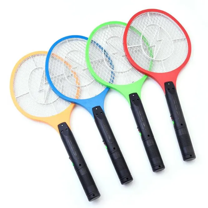 Rechargeable Mosquito Electric Fly Swatter Racket Powerful on Mesh Surface