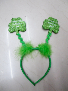 Día de san Patricio accesorios Trébol Feather venda Del Pelo - Product Image 3