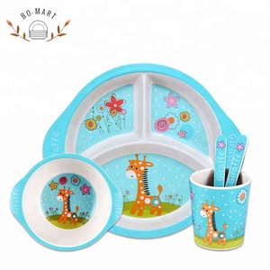 5 Pcs Bamboo Fiber Baby Dinnerware <strong>Children</strong> Tableware Dish <strong>Set</strong> Kids <strong>Dinner</strong> <strong>Set</strong> - Product Image 6