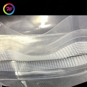 Sac refermable personnalisé en plastique transparent à fond plat avec poignée - Product Image 3