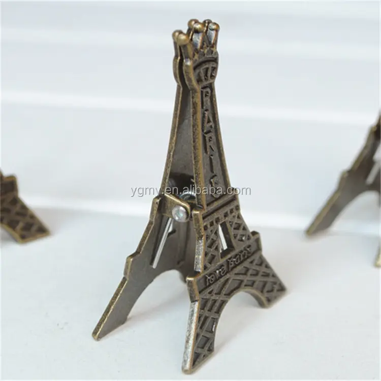 Korea Schreibwaren Vintage Effiel Turm Paris Metall Memo Papier Clips für Foto Bürobedarf Accessorie