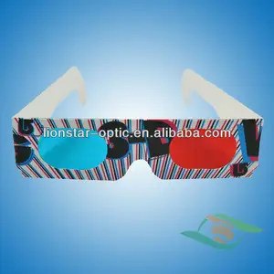 Excellent 3D Effect Custom Logo Paper Red Cyan Red Green 3D Paper Glasses 3D Glasses Custom Paper Anaglyph Glasses