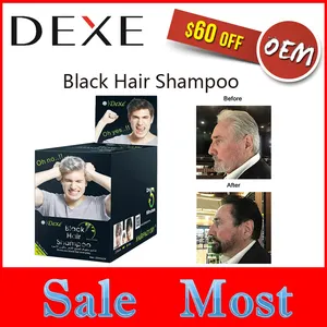 Dexe Magic 5 Minutes Natural Black Hair Dye Shampooing Crème Formule pour cheveux blancs/gris - Product Image 5