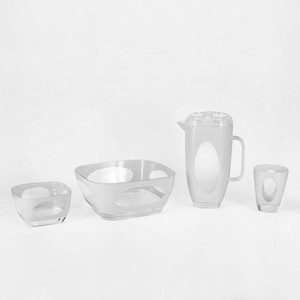 Juego de vajilla barato de plástico moderno azul claro de 5 piezas - Product Image 3