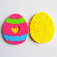 Décoration de Pâques Joyeuse Œufs de Pâques en Feutre pour Mur Porte Fenêtre Albums de Scrapbooking Autocollants Décoratifs