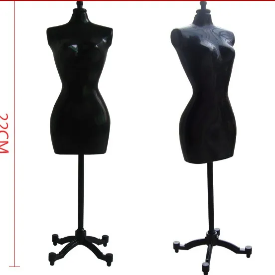 hot selling black 22cm high plastic doll dress hanger