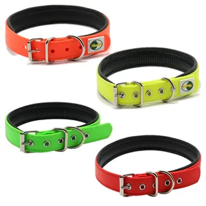 Waterdichte Luxe Zachte Eva Gewatteerde Pvc Lederen Halsband Verstelbare En Gepersonaliseerde Kleine Middelgrote Grote Honden Voor Huisdieren