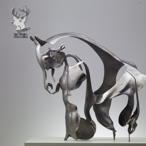 Statua di Cavallo Astratta in Acciaio Inossidabile a Grandezza Naturale dal Design Moderno - Product Image 5
