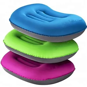 Woqi-almohada de aire inflable para exteriores, almohada plegable, cómoda, para acampar, ligera, para viaje