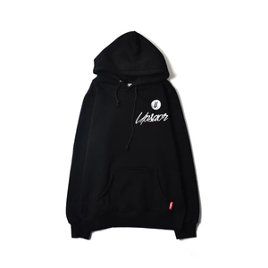 Nuevo logotipo personalizado Diseño Negro Venta al por mayor Hombres <span class=keywords><strong>Sudadera</strong></span> con capucha de gran tamaño - Product Image 3