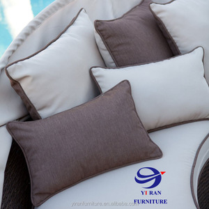 <span class=keywords><strong>Salon</strong></span> <span class=keywords><strong>en</strong></span> <span class=keywords><strong>rotin</strong></span> rond moderne avec baldaquin Lit à baldaquin Bali Canapé <span class=keywords><strong>en</strong></span> osier d'extérieur pour cour Hôtels et villas - Product Image 4