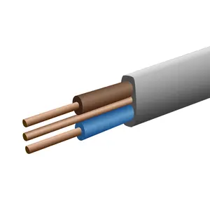 كابل كهربائي PVC معزول كابلات مغلفة بالكلوريد متعدد الفينيل سلك قابل للثني ل ثابتة الأسلاك سلك مسطح