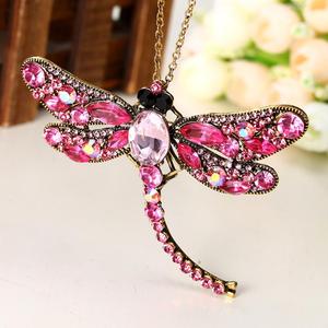 Broche de <span class=keywords><strong>Animal</strong></span> Metla para mujer, joyería, broche de libélula de cristal