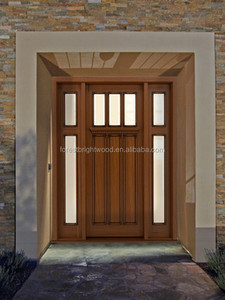 Truyền Thống Mahogany Stained Gỗ Cửa Trước Chèn Cửa Sổ - Product Image 2