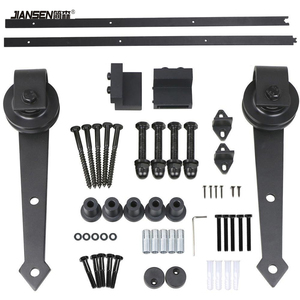 Kit <span class=keywords><strong>de</strong></span> quincaillerie pour <span class=keywords><strong>porte</strong></span> coulissante <span class=keywords><strong>de</strong></span> <span class=keywords><strong>grange</strong></span> <span class=keywords><strong>de</strong></span> 4 à 18 pieds, personnalisable, pour portes en bois simples ou doubles - Product Image 3