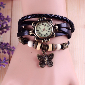 Relógio de pulso feminino, relógio de pulso para mulheres, pulseira vintage, mostrador em latão, ponteiro de couro, quartzo - Product Image 5