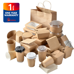 Biodegradable disposable kraft paper food container