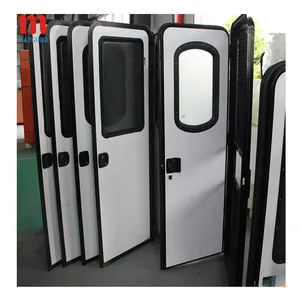 MAYGOOD MG09RD 620*1100MM Teardrop Motorhome Caravan RV entry Door with Acrylic Glass Window