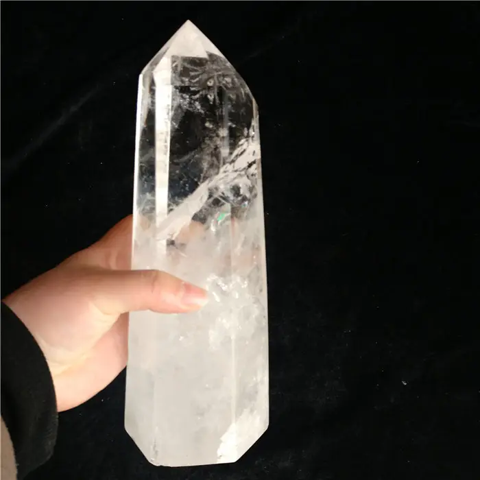 Baguette en cristal de quartz clair, pierre naturelle, 1 pièce, roche en cristal blanc