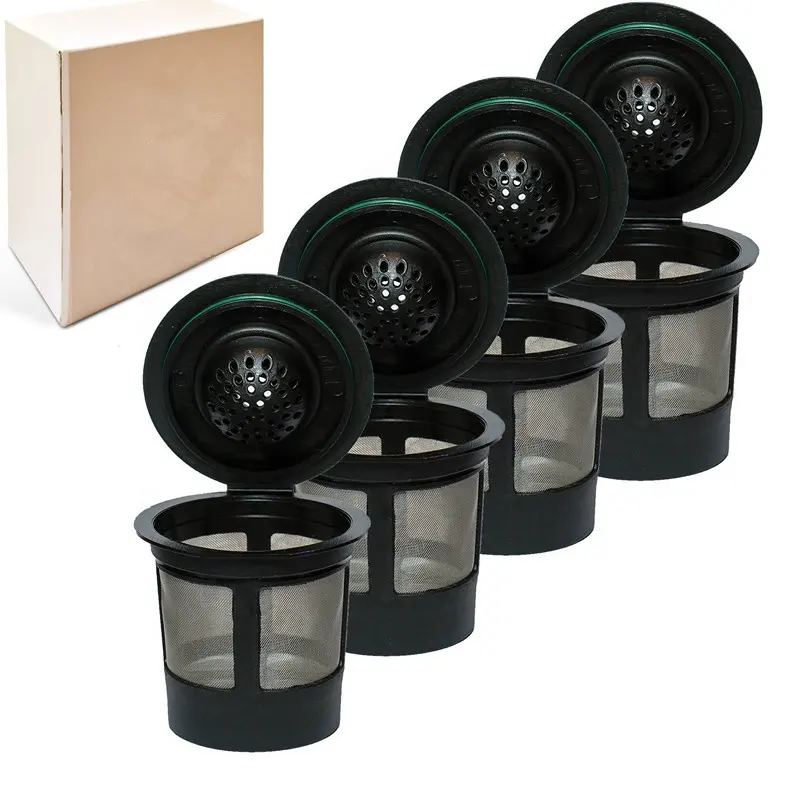 4 packs reusable k cup for keurig 2.0&1.0 single cup coffee filter stainless steel mesh