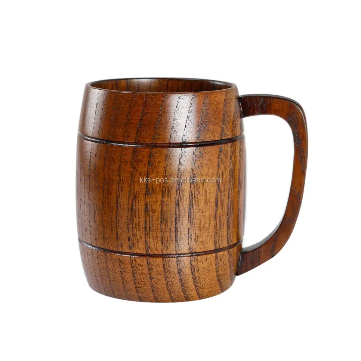 Taza de té con forma de barril de vino para acampar, vaso de madera con forma de barril de 210ml