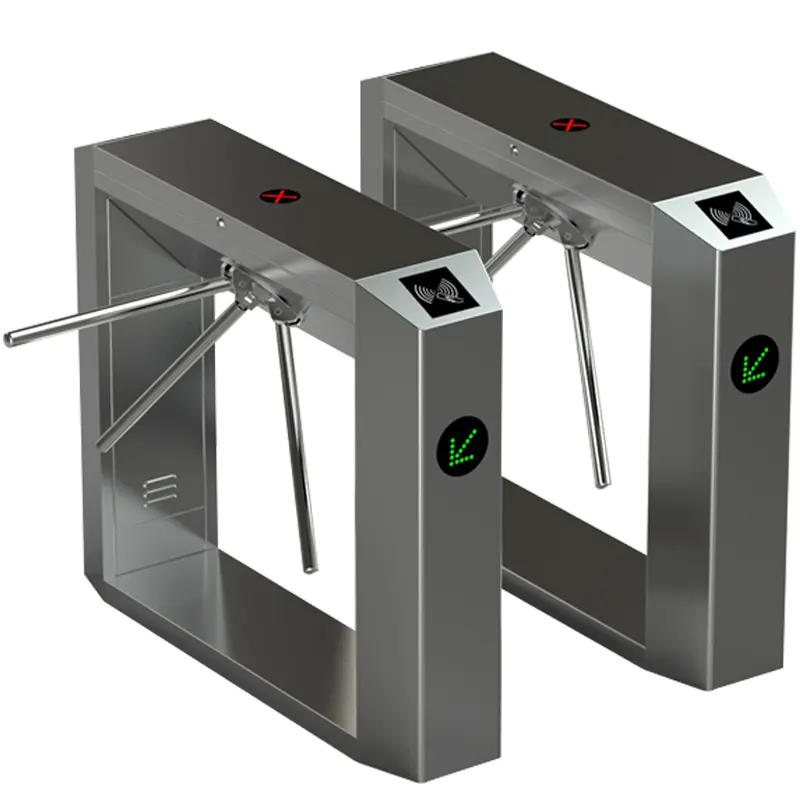 Pedestrian access อัตโนมัติสแตนเลส 304 ความสูงเอว swing turnstile ขาตั้งกล้อง