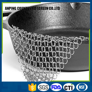 De acero inoxidable de alta calidad de hierro fundido limpiador lavador de cota de malla de acero - Product Image 4