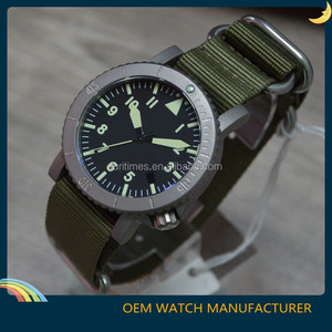 Relojes de Pulsera de Titanio Superluminosos <span class=keywords><strong>para</strong></span> Hombre, <span class=keywords><strong>Reloj</strong></span> de Buceo Automático OEM con Correa de Cuero - Product Image 5