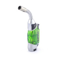 Briquets à jet, briquet au butane, briquet à gaz réglable coupe-vent pour la cuisine, le gril