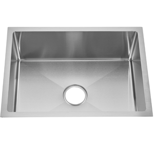 อ่างล้างจานสแตนเลส,ทรงสี่เหลี่ยมผืนผ้าแบบติดใต้ชามเดี่ยวทำด้วยมือ - Product Image 3