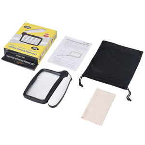 Kaca Pembesar Persegi Panjang dengan 5 Lampu LED untuk Membaca Peta dan Koran - Product Image 6