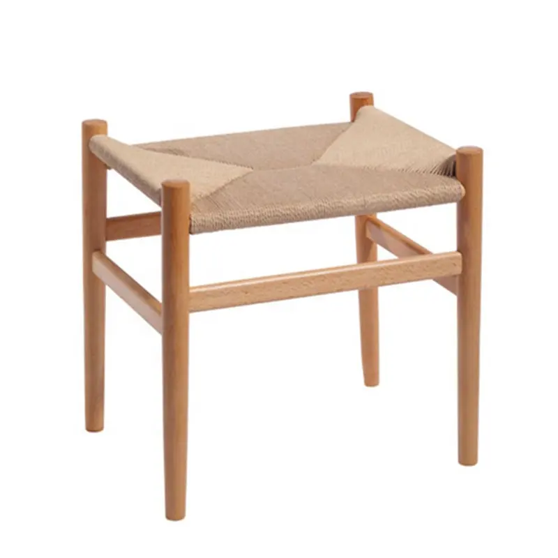 Morezhome high quality modern adult natural CH53 wooden stool for living rooms
