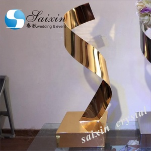 ZT-364 Beautiful S Shape Wedding Centerpiece Silver Metal Flower <strong>Vase</strong> <strong>Stand</strong> - Product Image 4