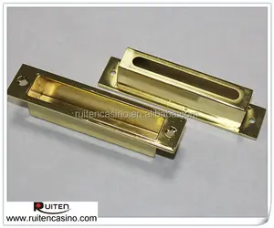 Marco de Acero Inoxidable con Ranura para Billetes y Fichas de Póker, Ranura de Latón Anodizado - Product Image 1