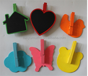 Mini clipchalkboard, Tableaux noirs sur le bâton stand! En bois babillard! Fête de mariage décorations - Product Image 2