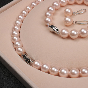 High Quality 10 mm pink Gold <strong>Pearl</strong> Jewelry <strong>Sets</strong> - Product Image 3