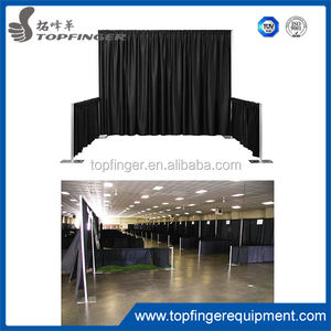 معدات الزفاف خلفية قابلة للتعديل معرض صور الحدث أعمدة سوداء مخصصة المعرض التجاري كشك الأنابيب والستارة - Product Image 4