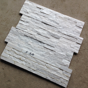 Azulejo de pared de piedra de chapa de Ledgestone blanco puro piedra apilada - Product Image 2