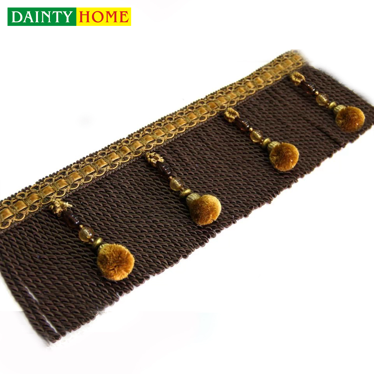 Textile Accessoires Accueil Textile Mode Pompon Versions Sociaux Pour Rideaux Pom Pom Rideau Versions Perlé Fringe