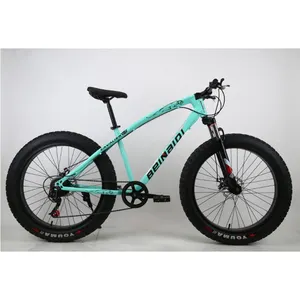 Fat Bike / 26x4.0" Full Suspension Fat Tire Bicycle for Men / Snow Bike Adult Chopper Style 21 Speed Steel Customized OEM ODM