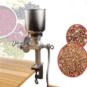 Home use hand grain mill manual corn grinder with hopper