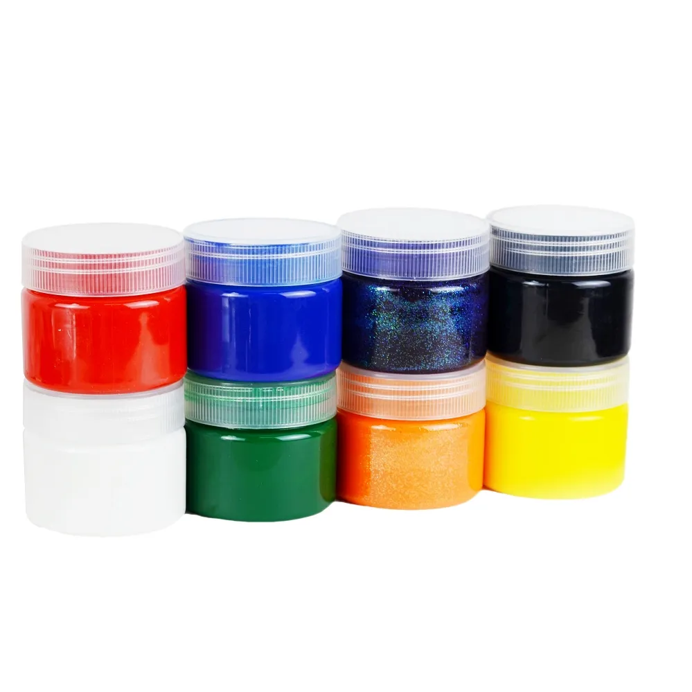 100ml Washable Tempera Paint Set for Kids with Neon Glitter Colors Included