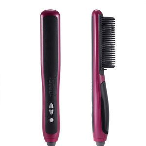 <span class=keywords><strong>Spazzola</strong></span> Lisciante <span class=keywords><strong>per</strong></span> <span class=keywords><strong>Barba</strong></span> in Ceramica con LED e Tormalina Certificata CE, con Riscaldamento <span class=keywords><strong>per</strong></span> Uomini e Donne, Styler Rapido <span class=keywords><strong>per</strong></span> Capelli - Product Image 1