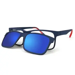 Top Quality Ultem Sunglasses Magnetic Polarized Sun Glasses Clip Clip on Fashion Unisex CE 1 UV400 Customer Logo